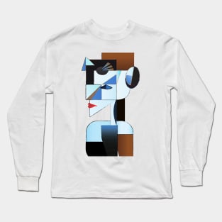 Cubist Abstract Woman Illustration Long Sleeve T-Shirt